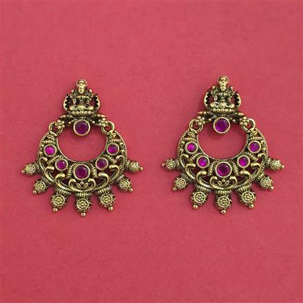 Antique Classic Earring With Matte Gold Plating