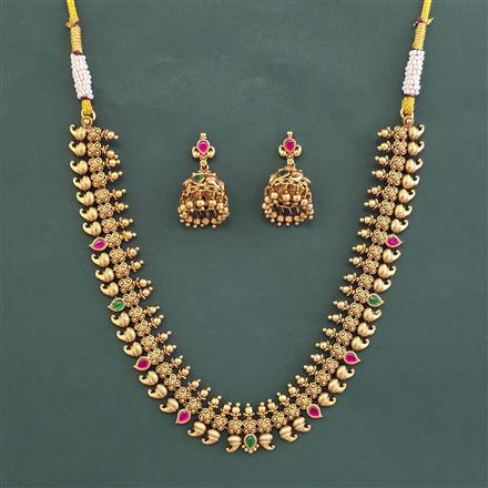 Antique Classic Necklace With Matte Gold Plating