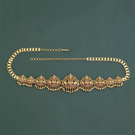 Antique Classic Belt With Matte Gold Plating