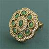 Antique Adjustable Ring With Mehndi Plating