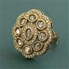 Antique Adjustable Ring With Mehndi Plating