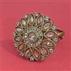 Antique Adjustable Ring With Mehndi Plating
