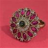 Antique Adjustable Ring With Mehndi Plating