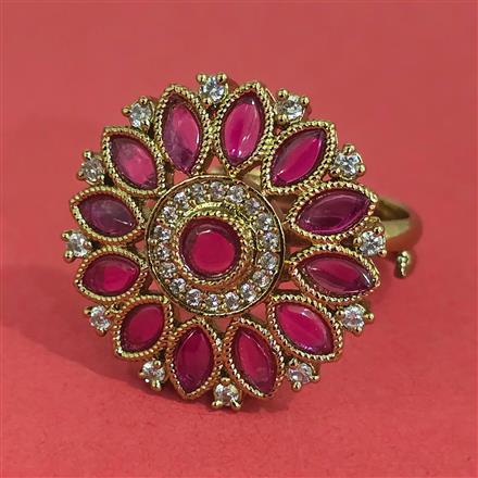 Antique Adjustable Ring With Mehndi Plating