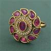 Antique Adjustable Ring With Mehndi Plating