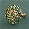 Antique Adjustable Ring With Mehndi Plating