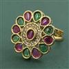 Antique Adjustable Ring With Mehndi Plating