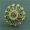 Antique Adjustable Ring With Mehndi Plating