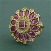 Antique Adjustable Ring With Mehndi Plating