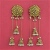 Antique Moti Earring With Matte Gold Plating