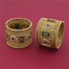 Antique 2 Pc Openable Bangles with Matte Gold Plating