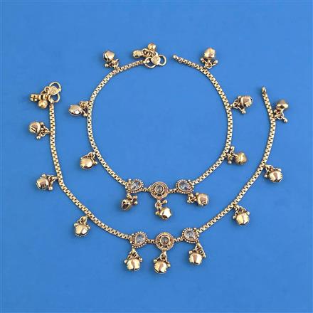 Antique Moti Payal With Gold Plating