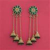 Antique Kashmiri Jhumki With Matte Gold Plating