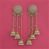 Antique Kashmiri Jhumki With Matte Gold Plating