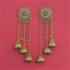 Antique Kashmiri Jhumki With Matte Gold Plating