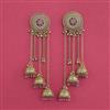 Antique Kashmiri Jhumki With Matte Gold Plating