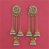 Antique Kashmiri Jhumki With Matte Gold Plating