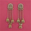 Antique Kashmiri Jhumki With Matte Gold Plating