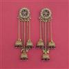 Antique Kashmiri Jhumki With Matte Gold Plating