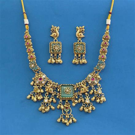 Antique Heritage Necklace With Matte Gold Plating