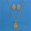 Antique Heritage Pendant Set With Matte Gold Plating