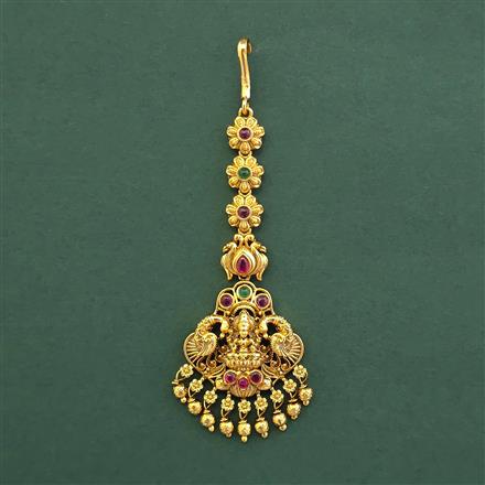 Antique Classic Tikka With Matte Gold Plating