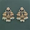 Antique Moti Earring With Mehndi Plating