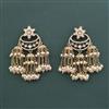 Antique Moti Earring With Mehndi Plating