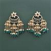 Antique Moti Earring With Mehndi Plating
