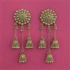 Antique Classic Earring With Matte Gold Plating