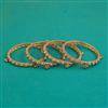 Antique 4 Pc Classic Bangles with Matte Gold Plating