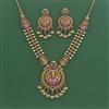 Antique Temple Necklace With Matte Gold Plating