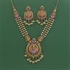 Antique Temple Necklace With Matte Gold Plating