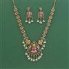Antique Temple Necklace With Matte Gold Plating