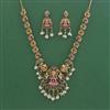 Antique Temple Necklace With Matte Gold Plating