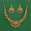 Antique Temple Necklace With Matte Gold Plating