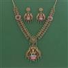 Antique Temple Necklace With Matte Gold Plating
