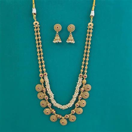 Antique Moti Mala With Gold Plating