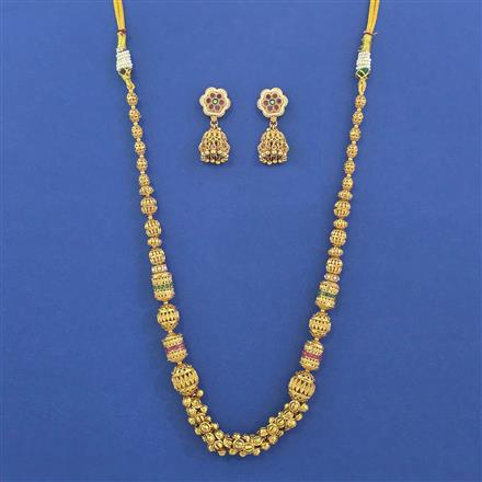 Antique Classic Mala With Matte Gold Plating