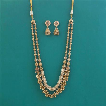 Antique Moti Mala With Gold Plating