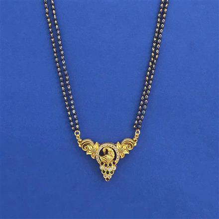 Antique Classic Mangalsutra with Matte Gold Plating