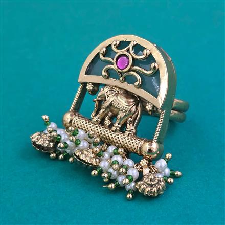 Antique Adjustable Ring with Gold Plating