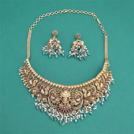 Antique Mukut with Matte Gold Plating