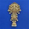 Antique Moti Hair Brooch with Matte Gold Plating