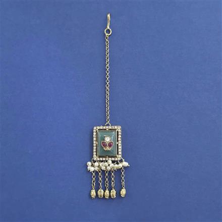 Antique Classic Tikka with Mehndi Plating