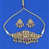 Antique Temple Necklace With Matte Gold Plating