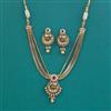 Antique Moti Necklace with Matte Gold Plating