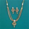 Antique Moti Necklace with Matte Gold Plating