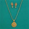 Antique Classic Pendant Set with Matte Gold Plating