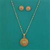 Antique Classic Pendant Set with Matte Gold Plating